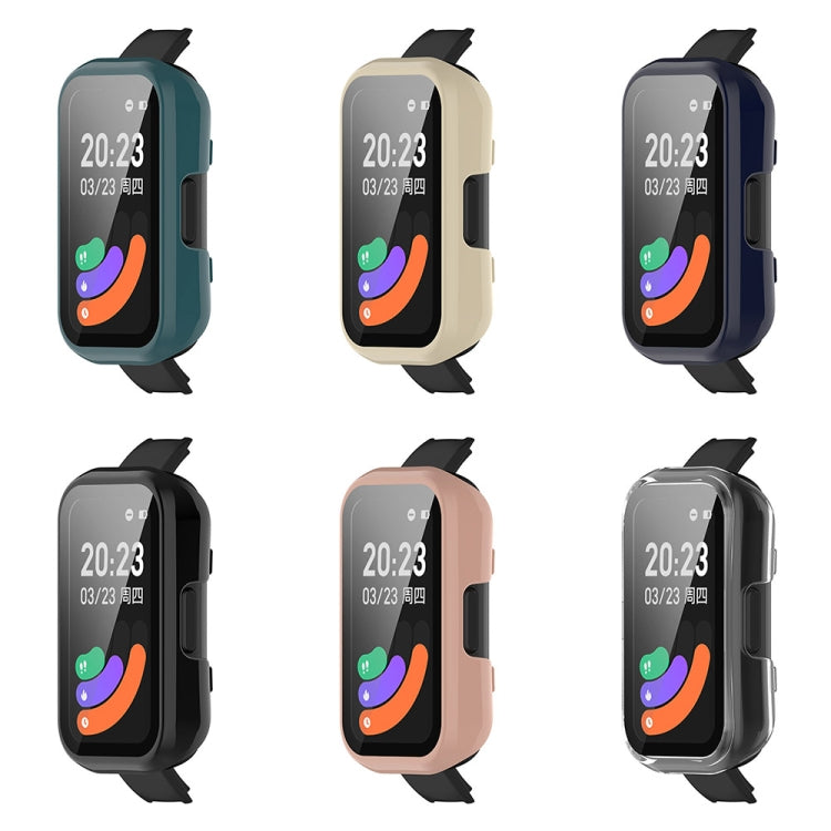 For Keep Band B3 PC + Tempered Glass Film Integrated Watch Protective Case(Ink Blue) - Smart Wear by PMC TechLife | Online Shopping South Africa | PMC TechLife