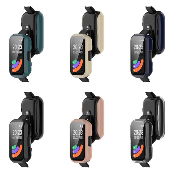 For Keep Band B3 PC + Tempered Glass Film Integrated Watch Protective Case(Black)