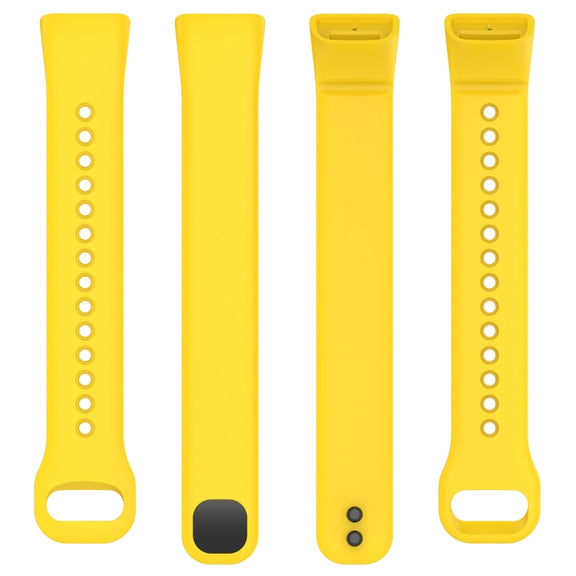 For Mambo Band 5 / 5S Solid Color Silicone Replacement Watch Band(Yellow)