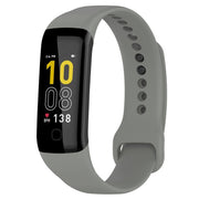 For Mambo Band 5 / 5S Solid Color Silicone Replacement Watch Band(Grey)