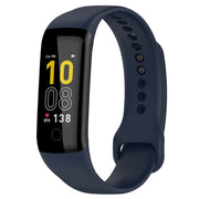 For Mambo Band 5 / 5S Solid Color Silicone Replacement Watch Band(Midnight Blue)