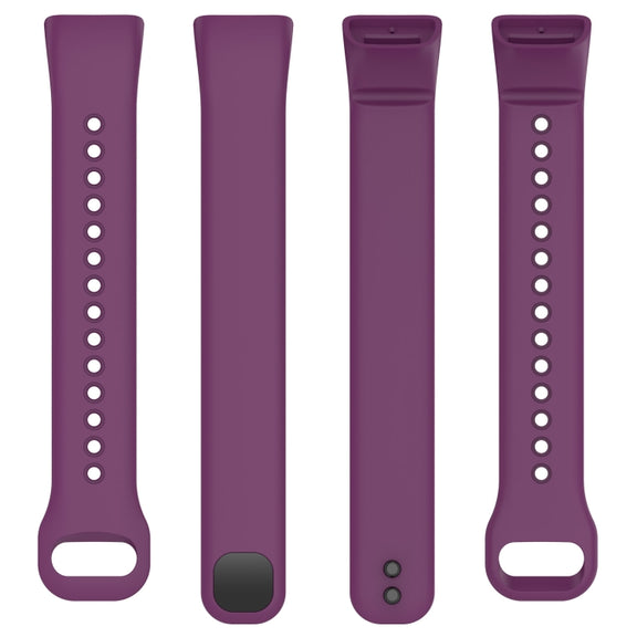 For Mambo Band 5 / 5S Solid Color Silicone Replacement Watch Band(Purple)