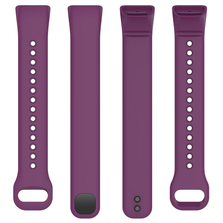 For Mambo Band 5 / 5S Solid Color Silicone Replacement Watch Band(Purple)