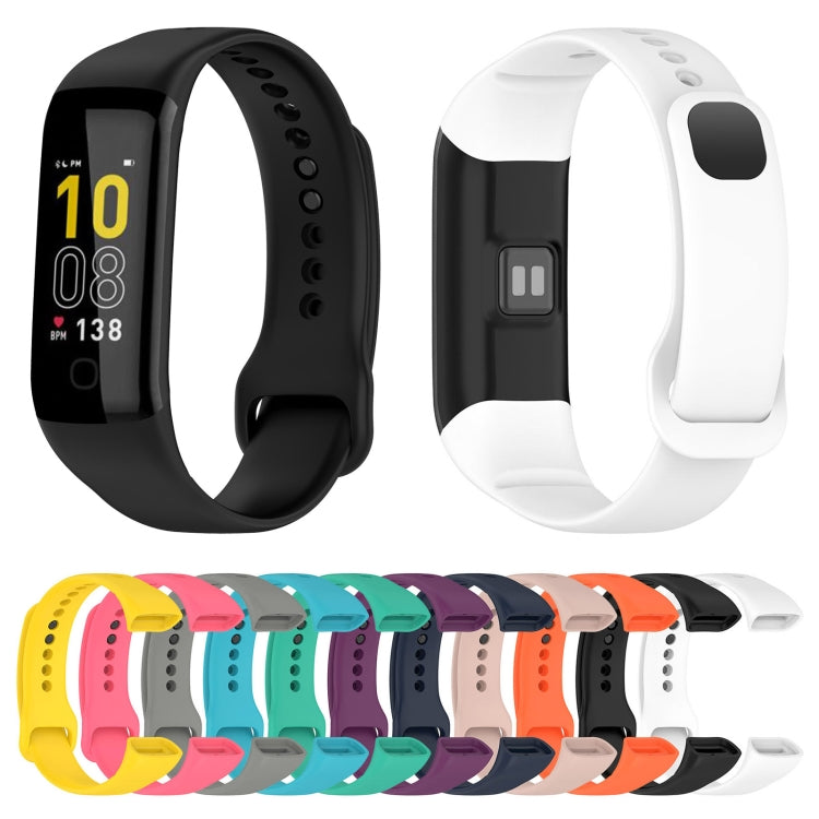 For Mambo Band 5 / 5S Solid Color Silicone Replacement Watch Band(Rose Red) - Smart Wear by PMC TechLife | Online Shopping South Africa | PMC TechLife