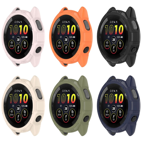 Compatible with Garmin Compatible witherunner 265 Armor Hollow Watch Protective Case(Orange)