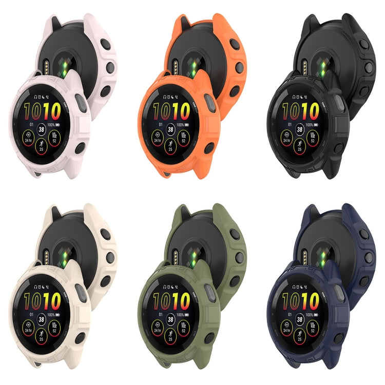 Compatible with Garmin Compatible witherunner 265 Armor Hollow Watch Protective Case(Orange) - Watch Cases by PMC TechLife | Online Shopping South Africa | PMC TechLife | Buy Now Pay Later Mobicred