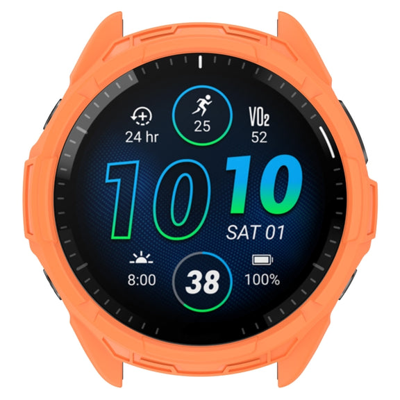 For Garmin Forerunner 965 Armor Hollow Watch Protective Case(Orange)