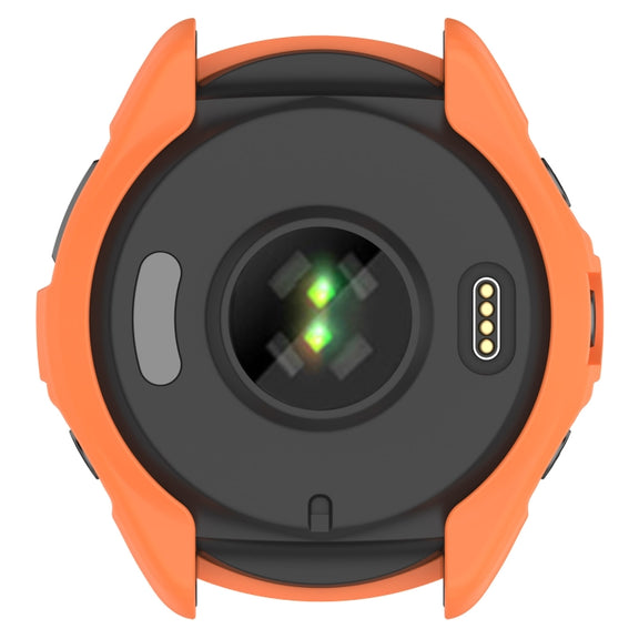 For Garmin Forerunner 965 Armor Hollow Watch Protective Case(Orange)