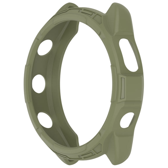 For Garmin Forerunner 965 Armor Hollow Watch Protective Case(Jungle Green)