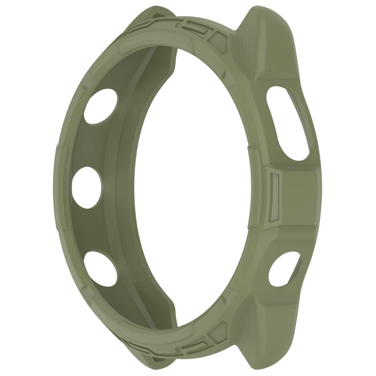 For Garmin Forerunner 965 Armor Hollow Watch Protective Case(Jungle Green)