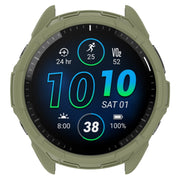 For Garmin Forerunner 965 Armor Hollow Watch Protective Case(Jungle Green)