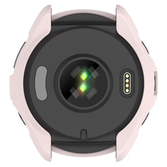 For Garmin Forerunner 965 Armor Hollow Watch Protective Case(Light Pink)