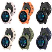 For Garmin Forerunner 965 Armor Hollow Watch Protective Case(Light Pink)