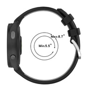 For Garmin Forerunner 265S 18mm Sports Two-Color Steel Buckle Silicone Watch Band(Starlight+Black)