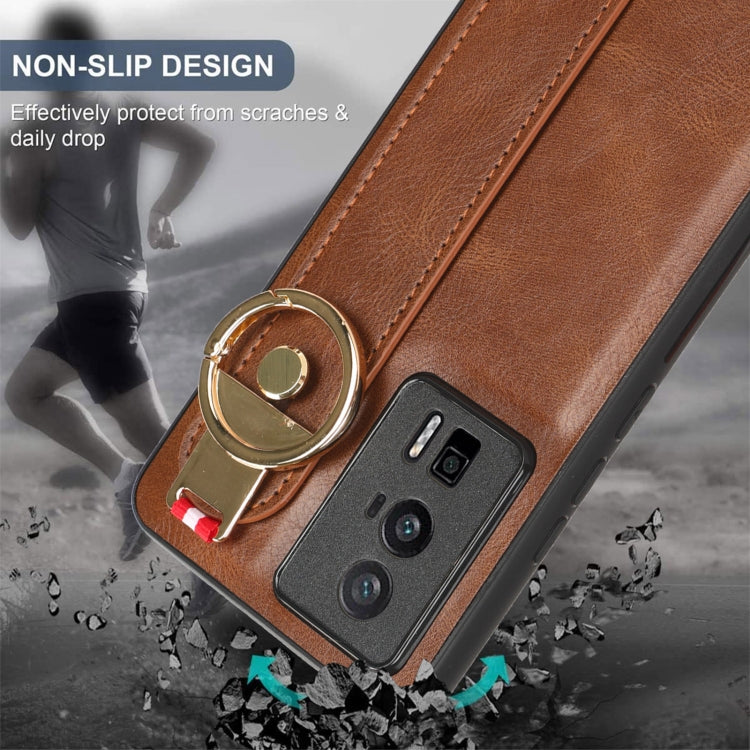 For Xiaomi Redmi K60 / K60 Pro Wristband Leather Back Phone Case(Brown) - free shipping - PMC TechLife - Order now!
