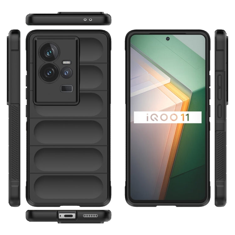 For vivo iQOO 11 5G Magic Shield TPU + Flannel Phone Case(Red) - vivo Cases by PMC TechLife | Online Shopping South Africa | PMC TechLife | Buy Now Pay Later Mobicred