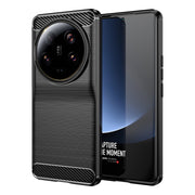 For Xiaomi 13 Ultra Carbon Fiber Brushed Texture TPU Case(Black)