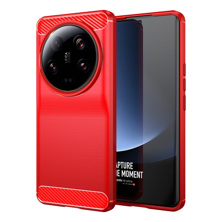 For Xiaomi 13 Ultra Carbon Fiber Brushed Texture TPU Case(Red) - free shipping - PMC TechLife - Order now!