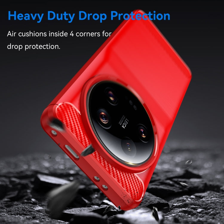 For Xiaomi 13 Ultra Carbon Fiber Brushed Texture TPU Case(Red) - free shipping - PMC TechLife - Order now!