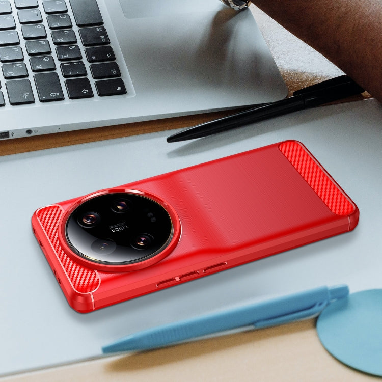 For Xiaomi 13 Ultra Carbon Fiber Brushed Texture TPU Case(Red) - free shipping - PMC TechLife - Order now!