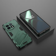 For OnePlus 11 5G Punk Armor 2 in 1 PC + TPU Shockproof Phone Case with Invisible Holder(Green)