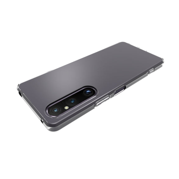 For Sony Xperia 1 V Water-resistant Texture TPU Phone Case(Transparent)
