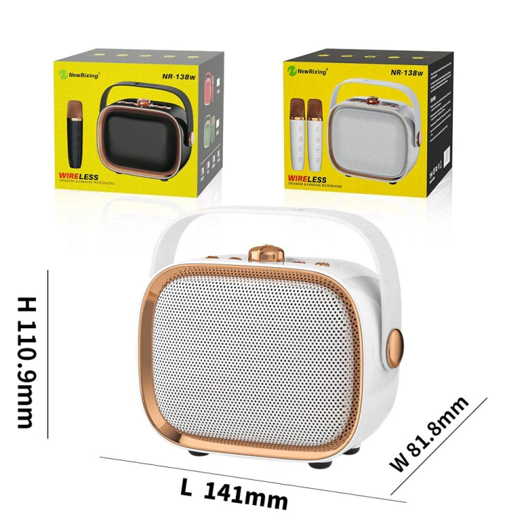 NewRixing NR138W Wireless Microphone TWS Handheld Noise Reduction Portable Smart Bluetooth Speaker(Green) - free shipping - PMC TechLife - Order now!