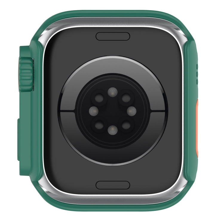 For Apple Watch Series SE 2 / 6 / SE / 5 / 4 40mm Tempered Film + PC Integrated Watch Protective Case(Green) -  by PMC TechLife | Online Shopping South Africa | PMC TechLife