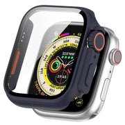 For Apple Watch Series SE 2 / 6 / SE / 5 / 4 40mm Tempered Film + PC Integrated Watch Protective Case(Midnight Blue)