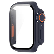 For Apple Watch Series SE 2 / 6 / SE / 5 / 4 40mm Tempered Film + PC Integrated Watch Protective Case(Midnight Blue)