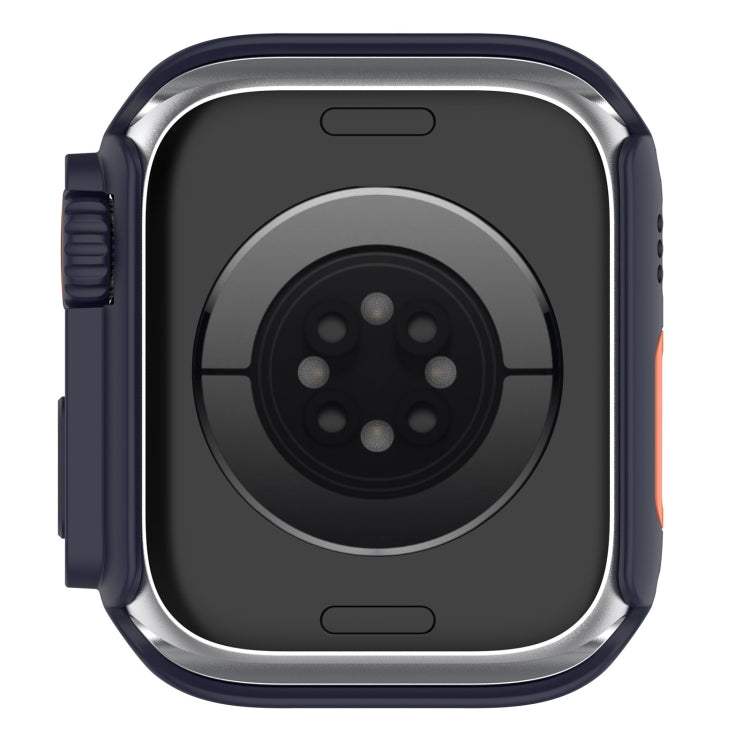 For Apple Watch Series SE 2 / 6 / SE / 5 / 4 44mm Tempered Film + PC Integrated Watch Protective Case(Midnight Blue) -  by PMC TechLife | Online Shopping South Africa | PMC TechLife