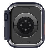 For Apple Watch Series SE 2 / 6 / SE / 5 / 4 44mm Tempered Film + PC Integrated Watch Protective Case(Midnight Blue)