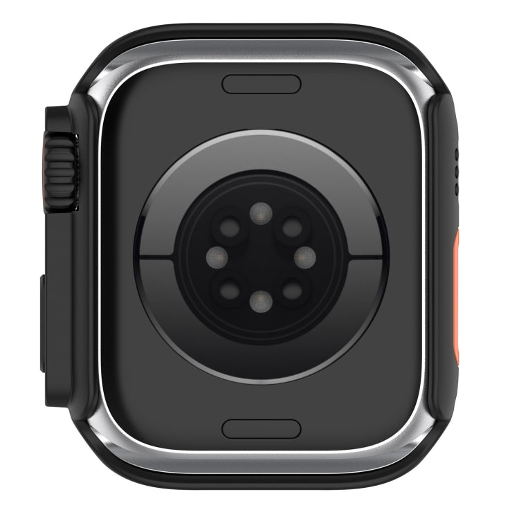 For Apple Watch Series 8 & 7 45mm Tempered Film + PC Integrated Watch Protective Case(Black) -  by PMC TechLife | Online Shopping South Africa | PMC TechLife