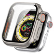 For Apple Watch Series 8 & 7 45mm Tempered Film + PC Integrated Watch Protective Case(Starlight Color) - Watch Cases by PMC TechLife | Online Shopping South Africa | PMC TechLife
