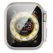 For Apple Watch Series 8 & 7 45mm Tempered Film + PC Integrated Watch Protective Case(Starlight Color)