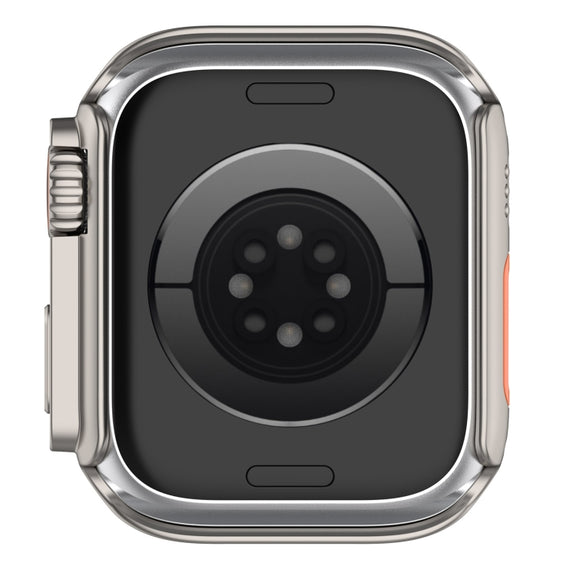 For Apple Watch Series 8 & 7 45mm Tempered Film + PC Integrated Watch Protective Case(Starlight Color)