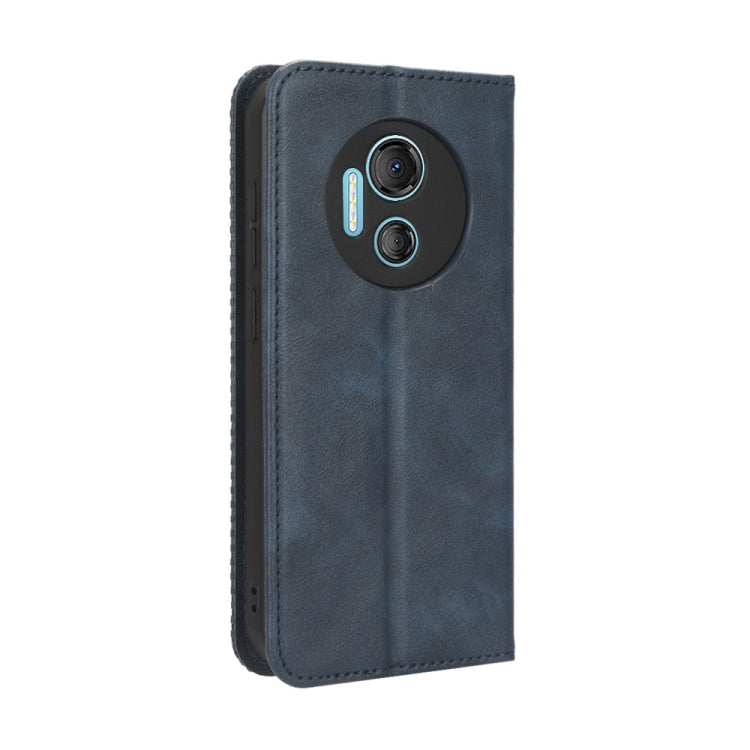 For Doogee X97 / X97 Pro Magnetic Buckle Retro Texture Leather Phone Case(Blue) - free shipping - PMC TechLife - Order now!