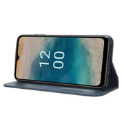 For Nokia G22 4G Magnetic Buckle Retro Texture Leather Phone Case(Blue)