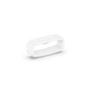 18mm 10pcs Universal Watch Band Fixed Silicone Ring Safety Buckle(White)