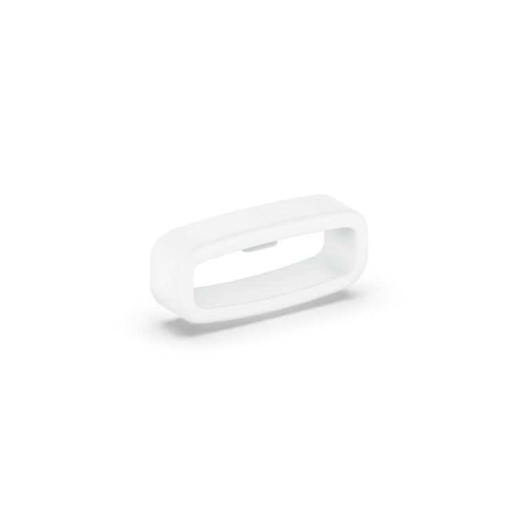 20mm 10pcs Universal Watch Band Fixed Silicone Ring Safety Buckle(White)