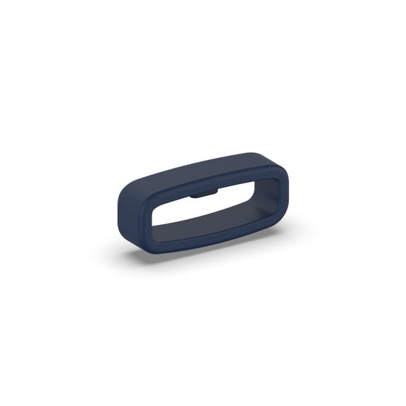 20mm 10pcs Universal Watch Band Fixed Silicone Ring Safety Buckle(Navy Blue)
