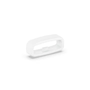 22mm 10pcs Universal Watch Band Fixed Silicone Ring Safety Buckle(White)
