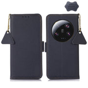 For Xiaomi 13 Ultra Side-Magnetic TJ Genuine Leather RFID Phone Case(Blue)