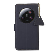 For Xiaomi 13 Ultra Side-Magnetic TJ Genuine Leather RFID Phone Case(Blue)