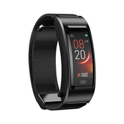 B7 Bluetooth Earphone Smart Bracelet, Support Sleep Monitoring / Blood Oxygen Monitoring / Heart Rate Monitoring(Black + Black Steel Chain)