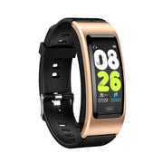 B7 Bluetooth Earphone Smart Bracelet, Support Sleep Monitoring / Blood Oxygen Monitoring / Heart Rate Monitoring(Gold + Black Silicone Strap)
