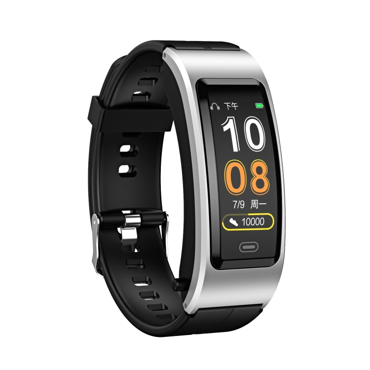B7 Bluetooth Earphone Smart Bracelet, Support Sleep Monitoring / Blood Oxygen Monitoring / Heart Rate Monitoring(Silver + Black Silicone Strap)