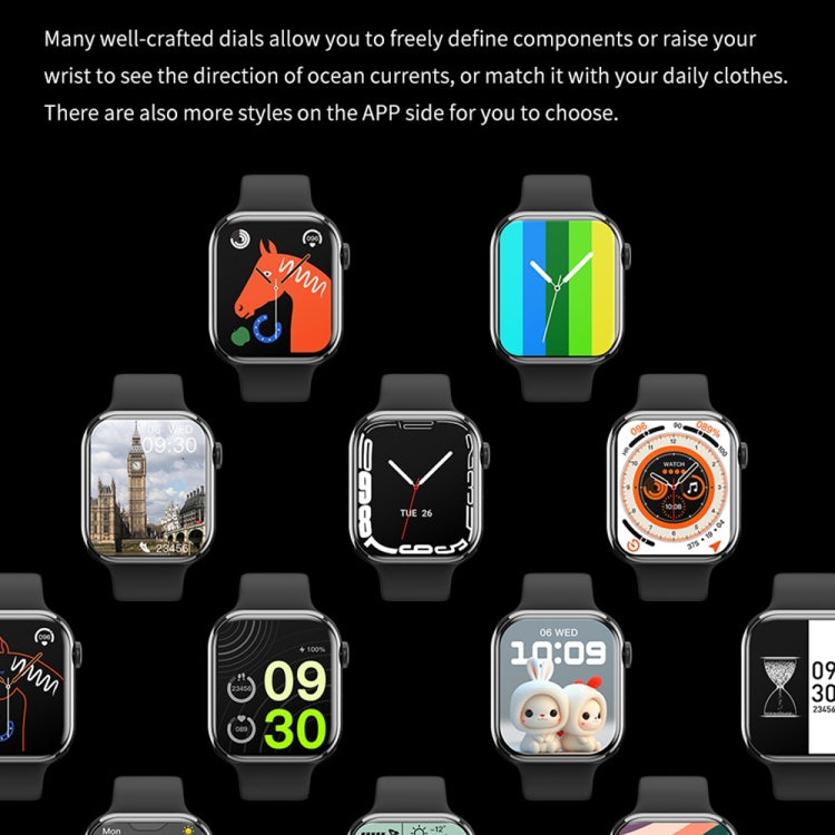 IW9 2.05 inch Square Screen Smart Watch Supports Bluetooth Calls/Blood Oxygen Monitoring(Silver)