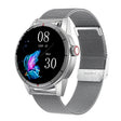 R6 1.32 inch Round Screen 2 in 1 Bluetooth Earphone Smart Watch, Support Bluetooth Call / Health Monitoring(Silver Steel Strap) -  by PMC TechLife | Online Shopping South Africa | PMC TechLife