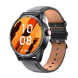 R6 1.32 inch Round Screen 2 in 1 Bluetooth Earphone Smart Watch, Support Bluetooth Call / Health Monitoring(Black Leather Strap) -  by PMC TechLife | Online Shopping South Africa | PMC TechLife